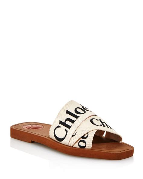 chloe woody slides|chloe woody flat sandals.